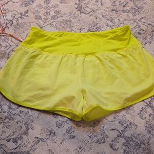Active Zyla  Neon Yellow Women's Athletic Shorts